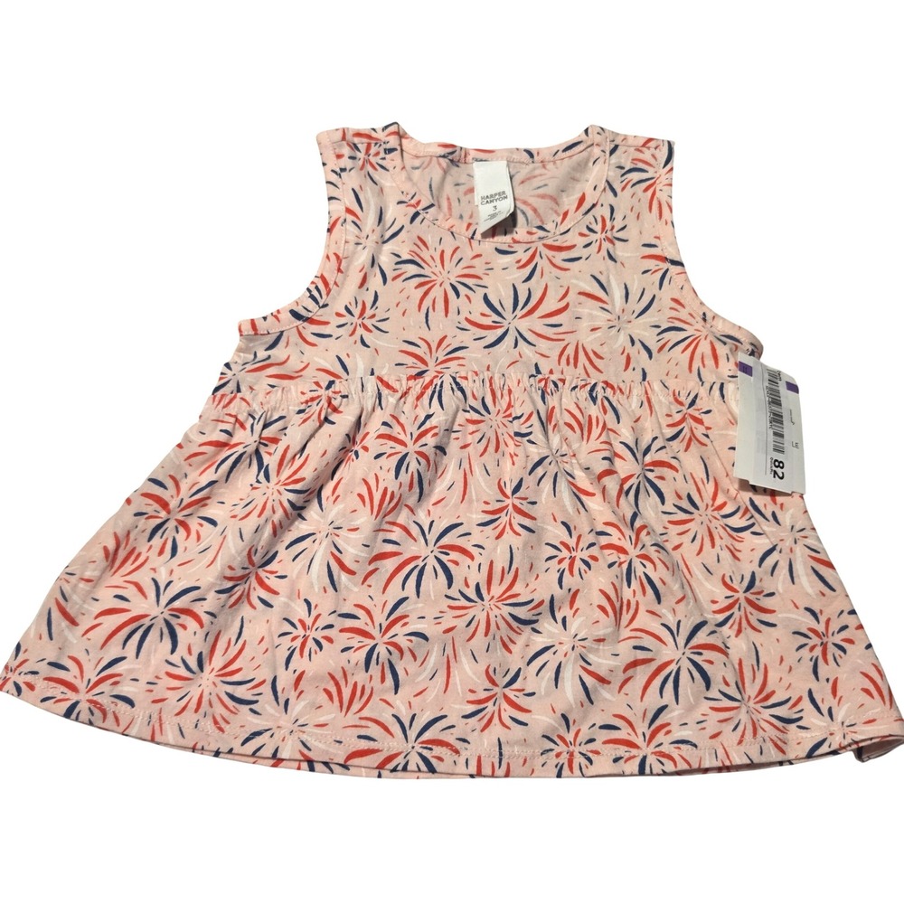 Harper Canyon Girls Pink Firework Print Dress Size 3 Toddler